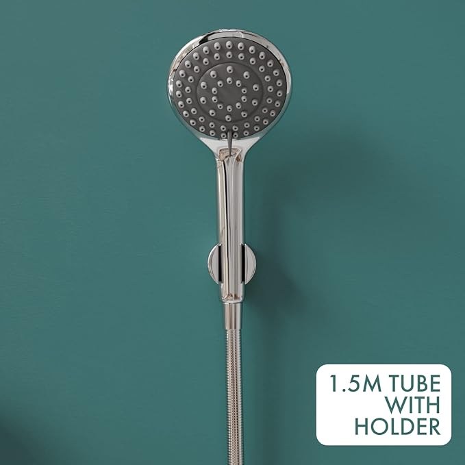 SKODA 3 in 1 Wall Mixer With Shower Arm, Hand Shower & Shower Head