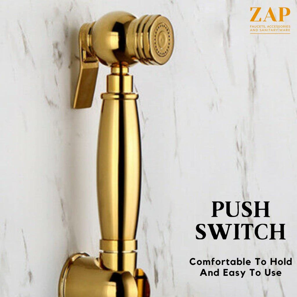 Zap Ultra ZX 8877 Health Faucet with Stainless Steel Tube and Holder & Screw Set (Gold)