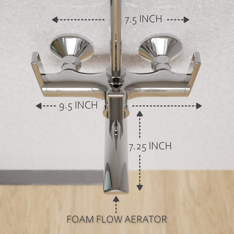 ZAP Ultra Cube Series Brass Wall Mixer Tap with Handle Control | Chrome Finish Bathroom Wall Mounted Faucet | Stylish & Durable Bath Fitting for Home & Commercial Use