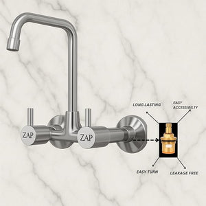 ZAP Elixir 1342 L Spout Kitchen Sink Mixer Tap