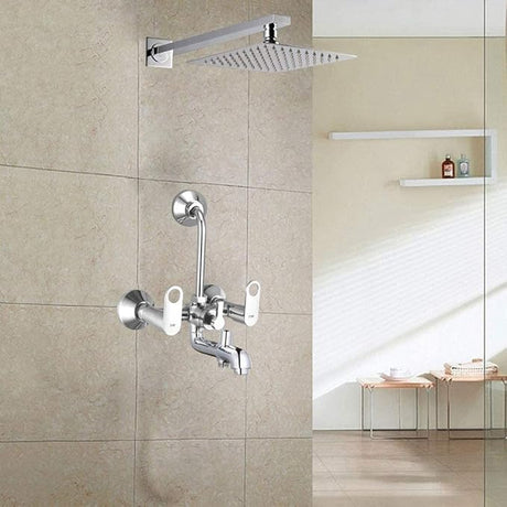 Geo Wall-Mounted Mixer Tap with Overhead Shower