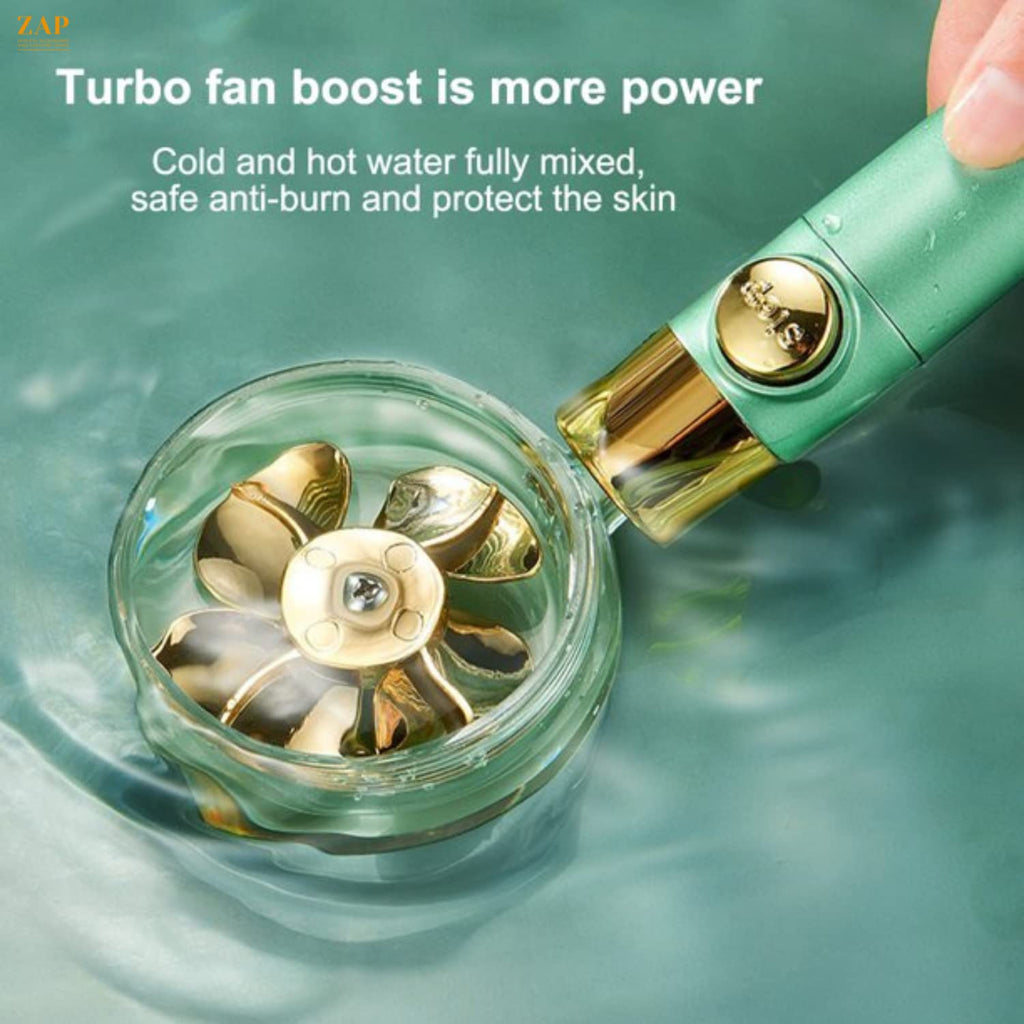360' High Pressure Water Saving Handheld Shower with Stainless Steel Tube and Holder with Screw Set(360' Rotating, Inchanged Water Pressure Built In Turbo Fan)