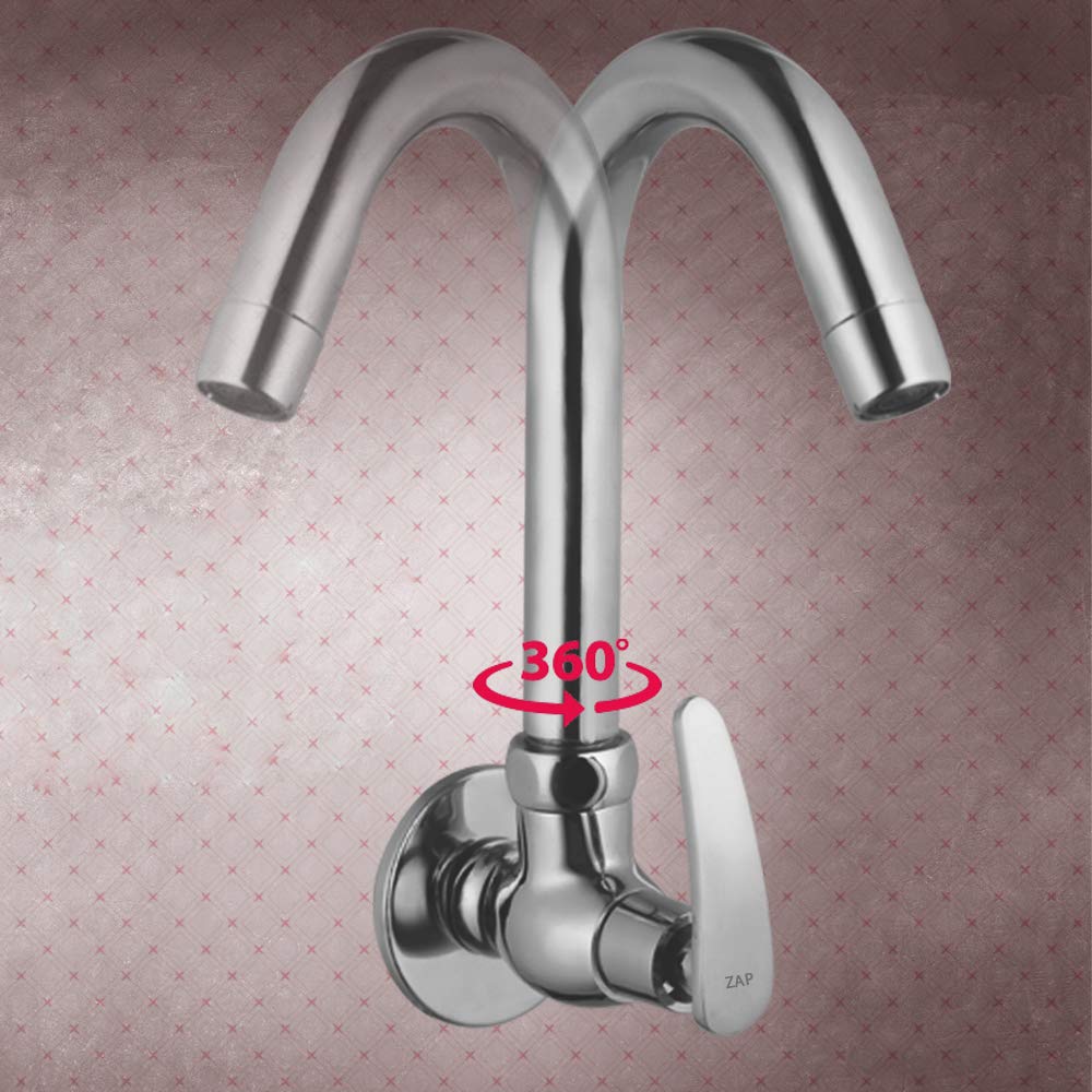 Arrow Light Kitchen Sink Cock – Chrome Finish Deck Mounted Tap with Pull-Down Sprayer