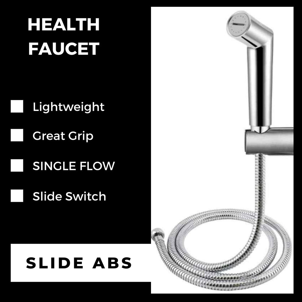 Slide ABS Health Faucet for Bathroom/Jet Spray for Toilet(Single Flow, Light Weight, Great Grip, Slide Switch)