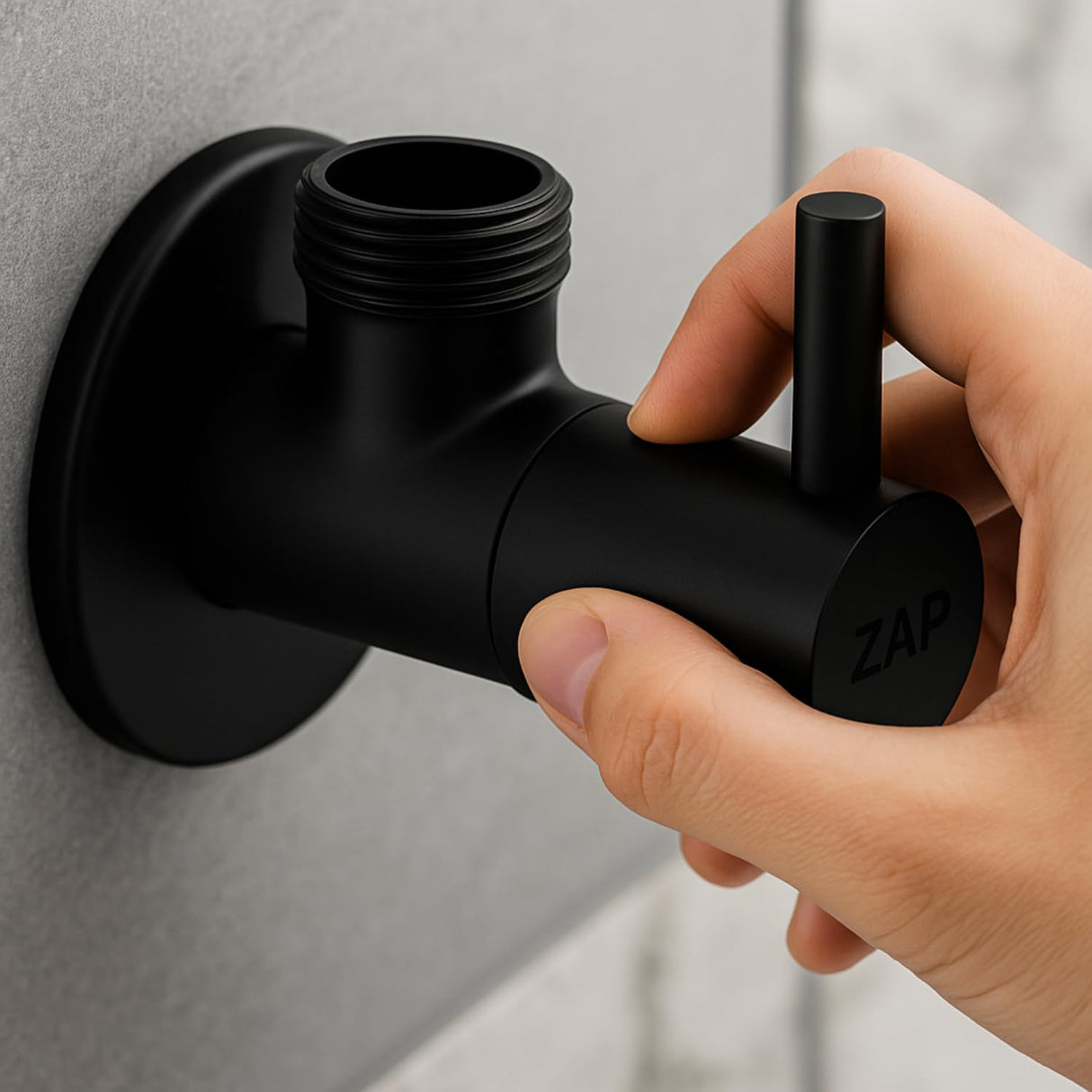 Elixir Angle Valve Black Bathroom Fitting For Tap Pack Of 2Pcs