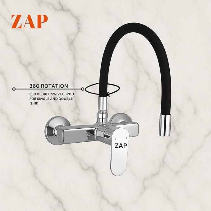 Buy Brass Sink Mixer Tap for Kitchen ZX -1967 Chrome Plated Black