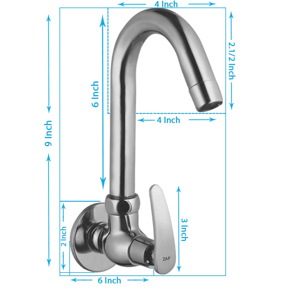 Arrow Light Kitchen Sink Cock – Chrome Finish Deck Mounted Tap with Pull-Down Sprayer