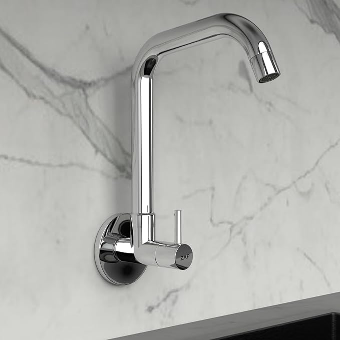 Elixir Chrome Brass Finish Kitchen Sink Tap with 360° Swivel Spout