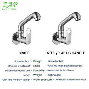 GEO Brass Sink Tap for Wash Basin & Sink – 17x3 Inch Disc Fitting