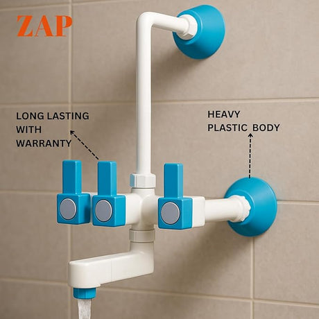 PVC Wall-Mounted Mixer with 3-in-1 Hot & Cold Control
