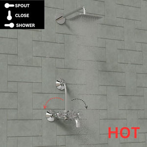 Continental 2 in 1 Wall Mixer With Overhead Shower Set