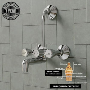 Continental 2 in 1 Wall Mixer With Overhead Shower Set