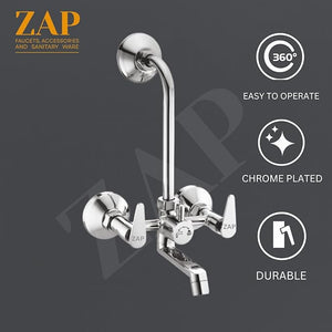 Terrim Brass 2-in-1 Wall Mixer with Long Bend Pipe