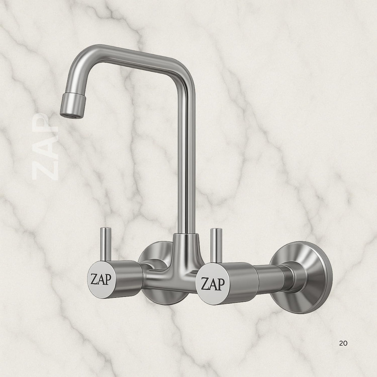 ZAP Elixir 1342 L Spout Kitchen Sink Mixer Tap