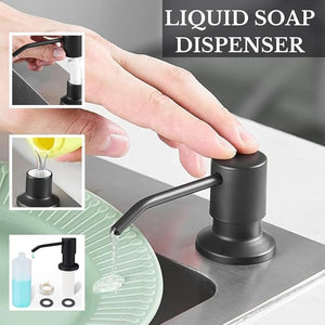 ZAP Waterfall 304 SS Kitchen Sink Set with Pull-Out Faucet, Chopping Board, Glass Rinser, Soap Dispenser & Strainer | Multi-Functional Farmhouse Sink with Accessories | Black, 24x18 Inch
