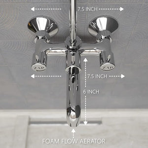 Elixir 2-in-1 Full Brass Wall Mixer Tap with Overhead Shower