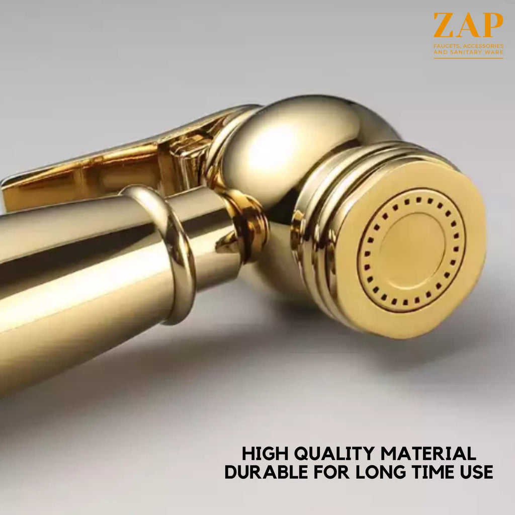 ZAP Ultra ZX 8877 Health Faucet with Stainless Steel Tube and Holder & Screw Set (Gold)