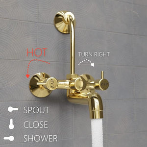 #Model Name_Elixir Gold Wall Mixer Faucet