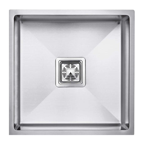 Zap Kitchen Sink Single Bowl 18x16 cm Silver Matt Finish | 304 Stainless Steel | With Sink Drainer Basket, Steel Waste Coupling & Waste Pipe | Smooth Drainage | R Angle Corners | Noise Reduction Pads