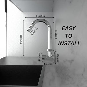 ZAP Pluto Heavy Wall-Mount Kitchen Sink Tap with 360° Swivel Spout | Chrome Finish Brass Sink Cock with Flange | 7-Year Warranty | Kitchen & Basin Tap
