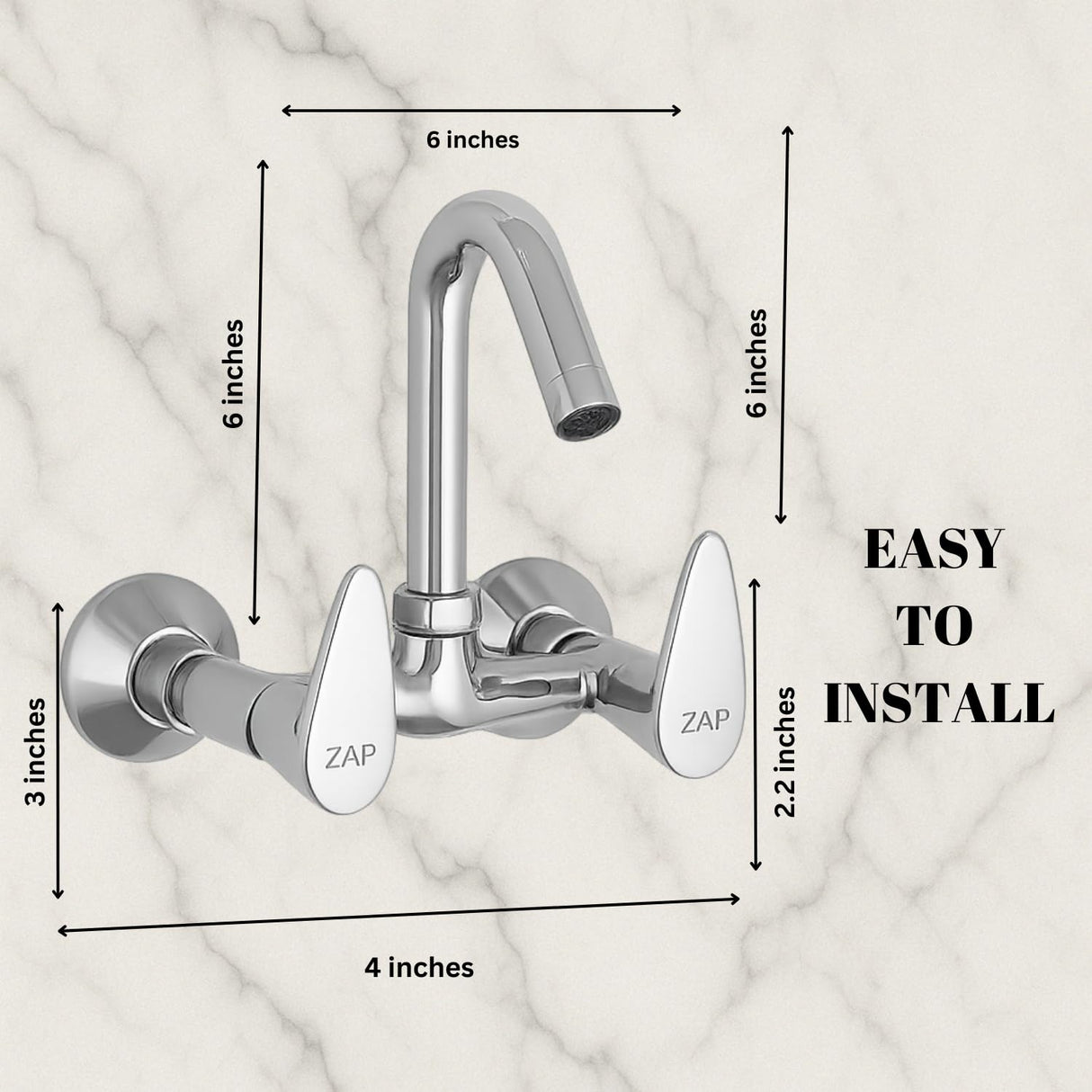 ZAP Brezza 2132  Sink Mixer Brass Tap