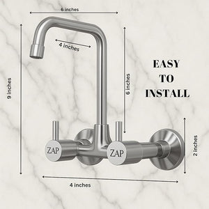 ZAP Elixir 1342 L Spout Kitchen Sink Mixer Tap