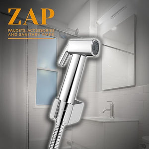 ZAP Stainless Steel Health Faucet Set | Handheld Toilet Bidet Sprayer with Hose & Wall Hook | Adjustable Pressure | Leak-Proof | Easy DIY Installation | Multipurpose Use Visit th