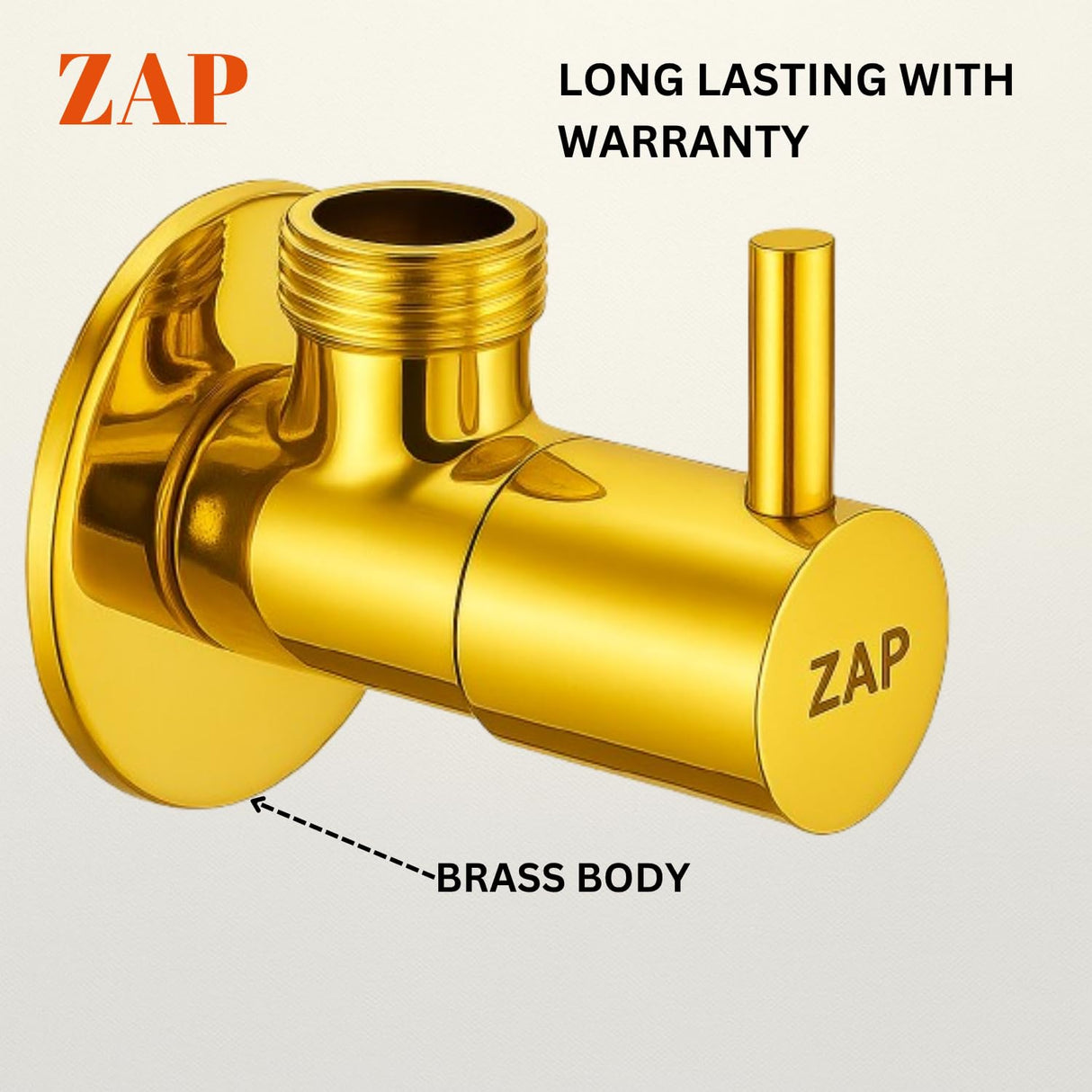 Elixir Angle Valve Gold Wall Mounted