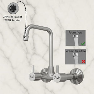 ZAP Elixir 1342 L Spout Kitchen Sink Mixer Tap