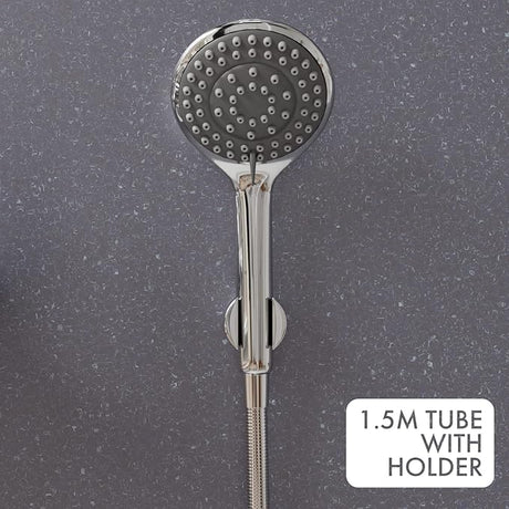 ZAP Skoda Full Brass Wall Mixer with Hand Shower | Chrome Plated Bathroom Fitting with Complete Screw Set | Durable & Stylish Bath Mixer Tap