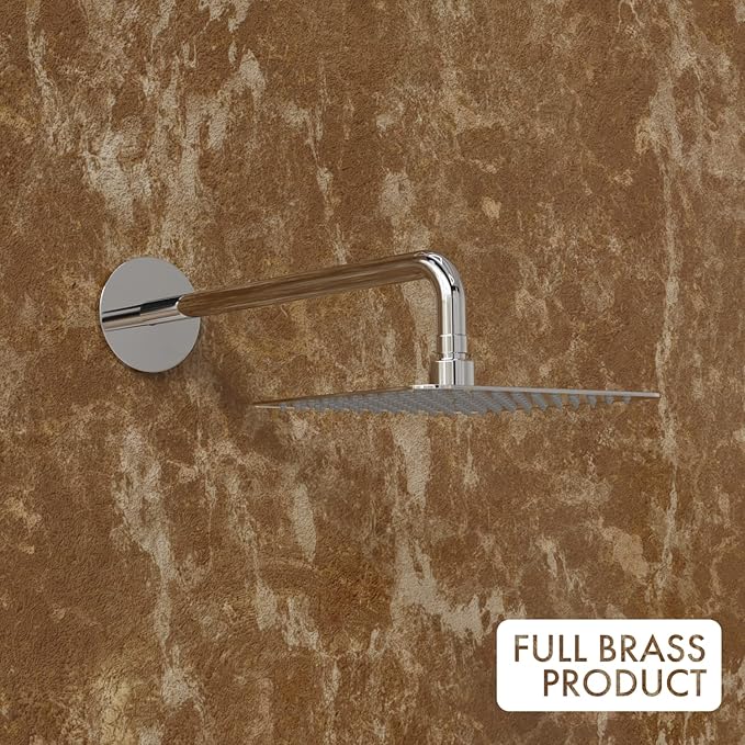 Geo Chrome 2-in-1 Wall Mixer with Overhead Shower Provision