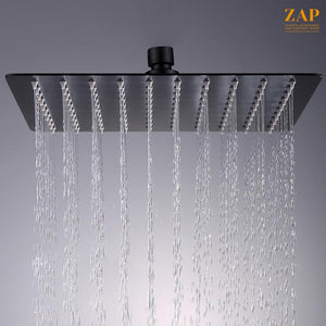 Zap Matte Black Overhead Shower