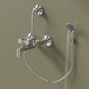 Elixir Brass 3-in-1 Wall Mixer with Hand Shower & Tube