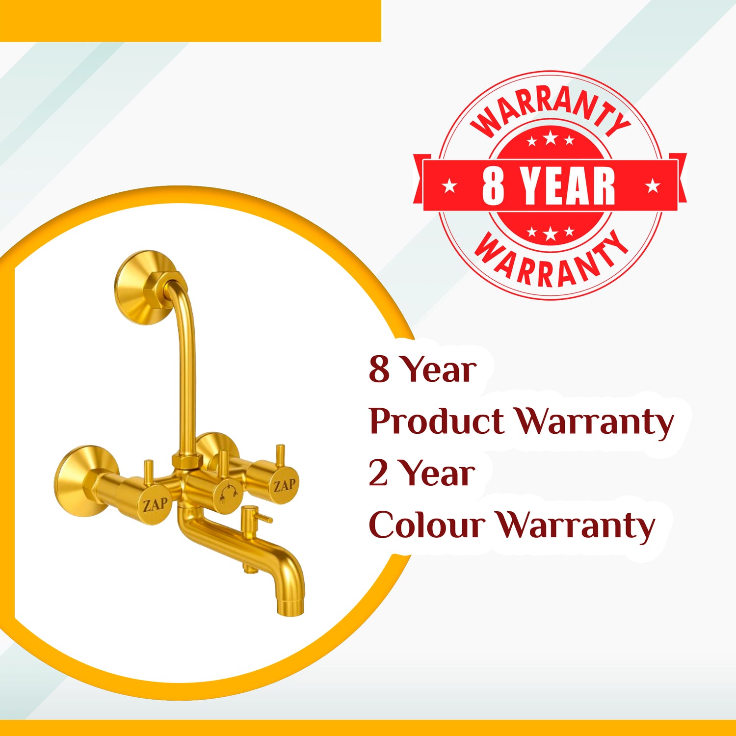 Elixir Gold 3-in-1 Mixer Tap with Shower Set