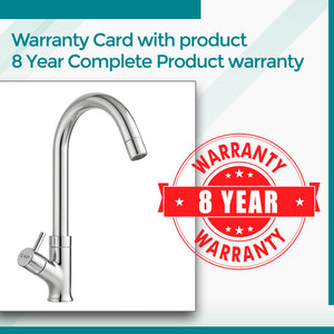 Pluto Swan Neck Sink Faucet • Chrome Brass