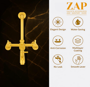 Elixir Gold 3-in-1 Mixer Tap with Shower Set