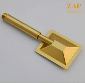 ltra ZX 2212 Gold Stainless Steel Handheld Shower | Square Design with Chrome Finish and High Pressure (With Hose Pipe Set)