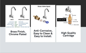 Mini Terrim Swan Neck Faucet • 360 Degree Spout • Brass Chrome Finish • (21x2 Inch)