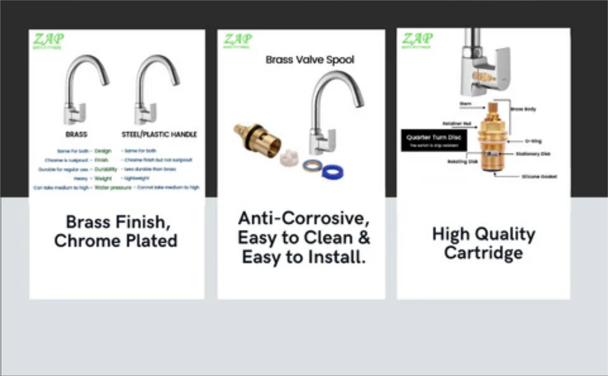Bolt Swan Neck Single Lever Faucet • Chrome Brass