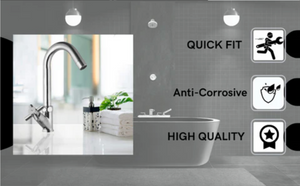 Classic Swan Neck Faucet • Brass Chrome • Kitchen/Basin