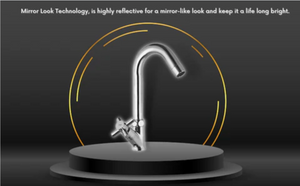 Classic Swan Neck Faucet • Brass Chrome • Kitchen/Basin