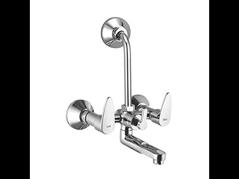BRE305 Breeza Series 100% High Grade Brass 3 in 1 Wall Mixer with Shower Arms & Head | Multi Flow Hand Shower with 1.5 Meter Flexible Tube (Chrome)