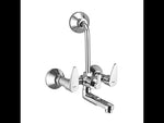 BRE305 Breeza Series 100% High Grade Brass 3 in 1 Wall Mixer with Shower Arms & Head | Multi Flow Hand Shower with 1.5 Meter Flexible Tube (Chrome)