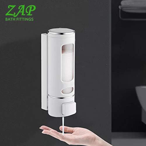 Combo Pack of 2 Soap Dispenser Wall Mount Transparent Liquid Soap Dispenser Plastic Soap Dispenser & Bottle for Kitchen Bathroom (Pack of 2)