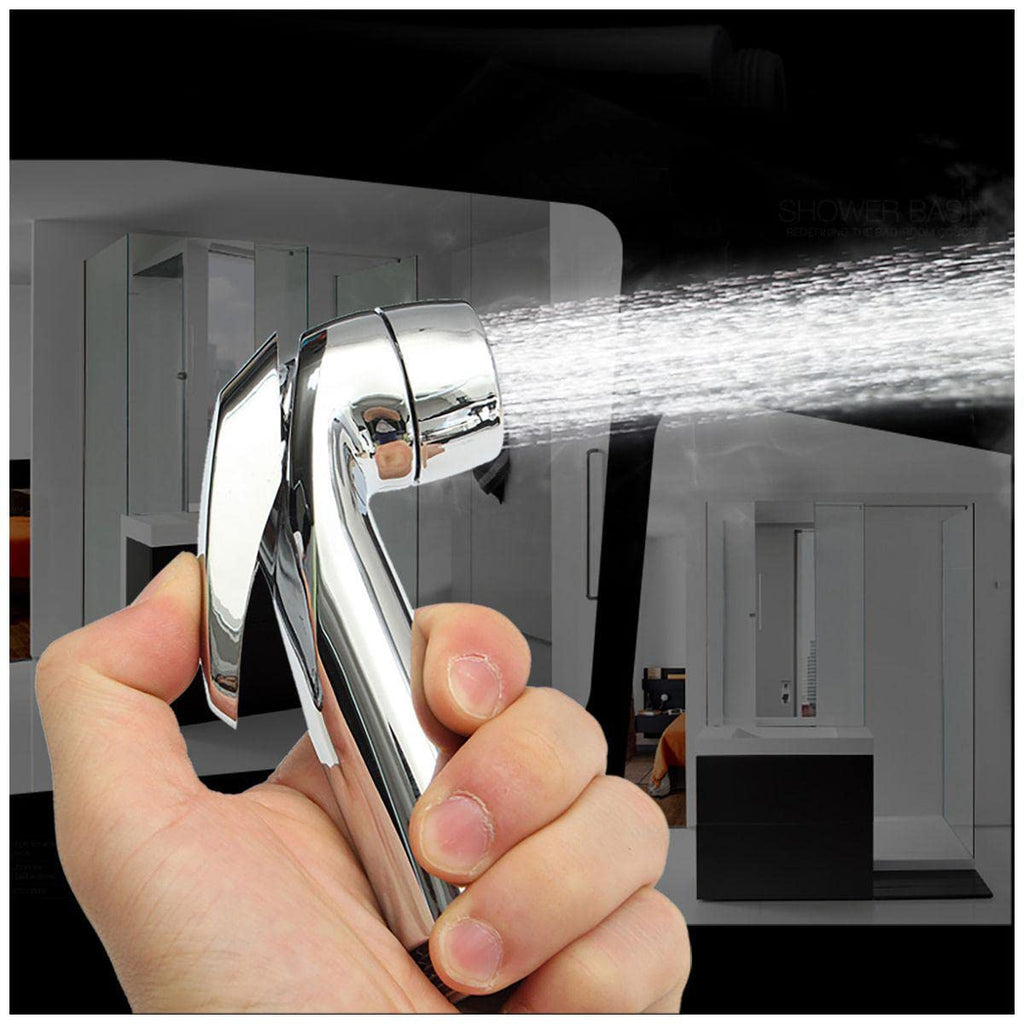 Trigger Sprayer ABS Health Faucet Handheld Spray Chrome Finish Bidet (Faucet Gun Only)