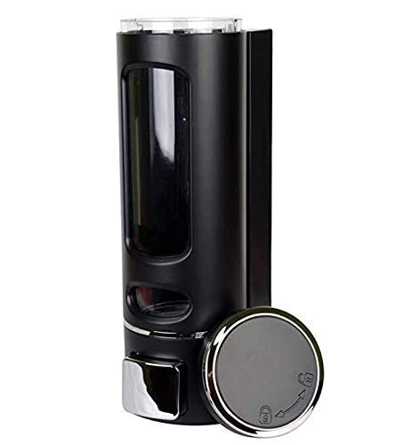 Black Soap Dispenser Wall Mount Transparent Liquid Soap Dispenser Plastic Soap Dispenser & Bottle for Kitchen Bathroom (1)