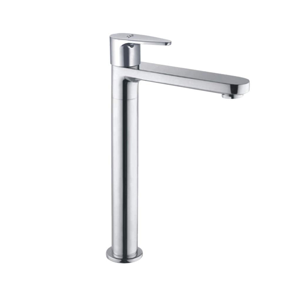 BREZZA Modern Kitchen Sink Faucet Bathroom Washbasin Stainless Steel Tap Tall Pillar Cock (11 Inch)