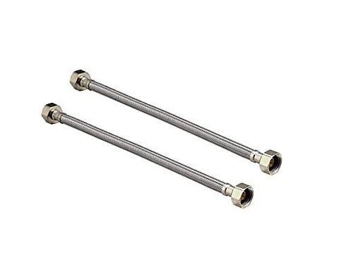 ZX2065 24-inch, 304 Grade Stainless Steel Connection Pipe, (2 PEC. Set), Grey (18 Inch)