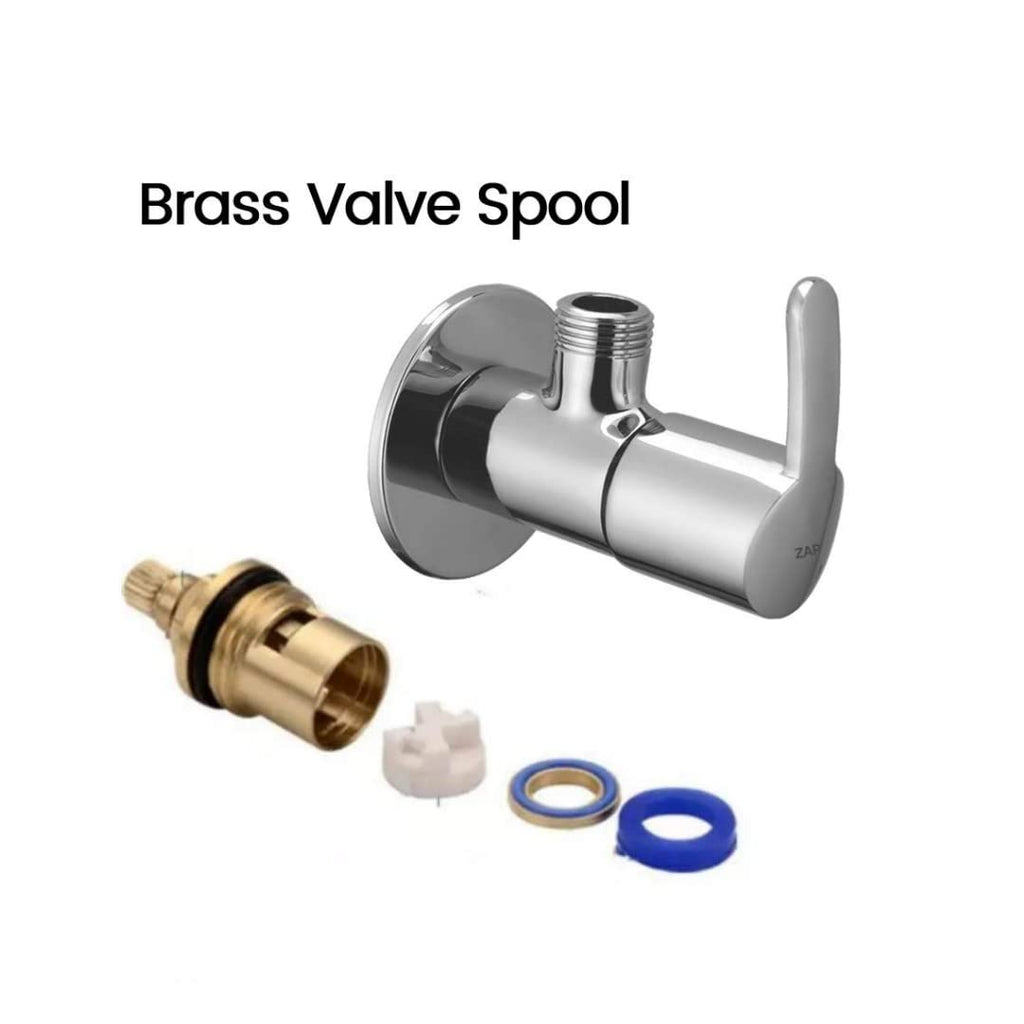 Combo of Deluxe Series Brass Health Faucet and Prime Brass Angle Cock with Wall Flange for Bathroom