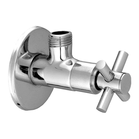 Angle Valve Corna 15 MM Wash Basin/Geyser Taps and Faucet, Angular Stop Cock for Bathroom, Medium, Chrome